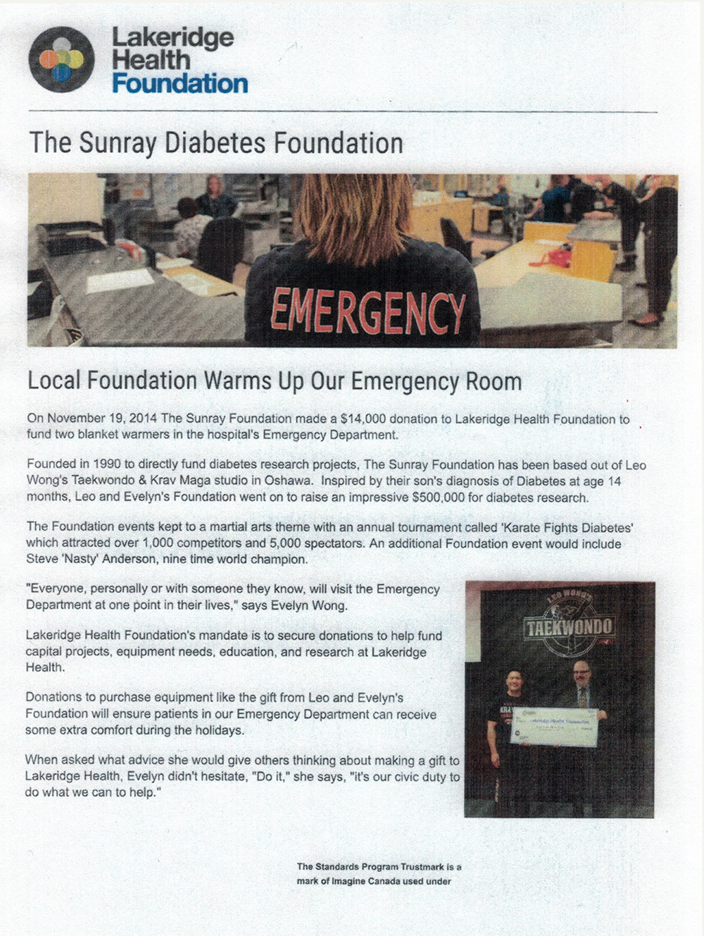photo of article from Lakeridge Health
